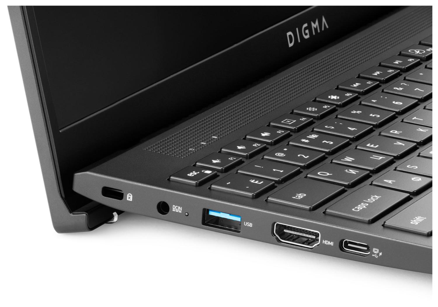 18a2091a398e15d70d6db6a2b53cce1a.jpg Ноутбук Digma Pro Sprint M Core i5 1135G7 8Gb SSD512Gb Intel Iris Xe graphics 15.6" FHD (1920x1080) Windows 11 Professional Multi Language 64 dk.grey WiFi BT Cam 4500mAh (DN15P5-8DXW02) — изображение 1