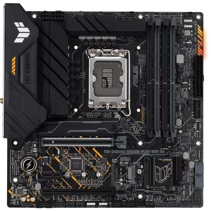 a3447c2a93123b075fd1389c65666759.jpg Asus TUF GAMING B660M-PLUS WIFI D4 Soc-1700 Intel B660 4xDDR4 mATX AC`97 8ch(7.1) 2.5Gg RAID+HDMI+DP — изображение 1